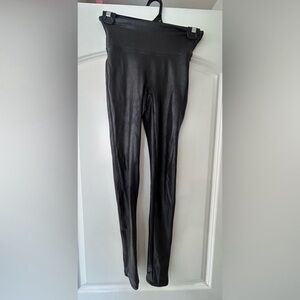 Spanx leather leggings size M